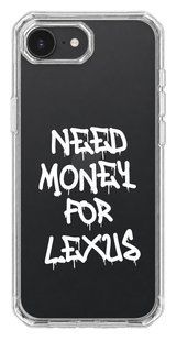 Чохол Oriental case iPhone 16e / 17e прозорий пластиковий EVO Need Money For LEXUS White (31.5.2) pr_0074797_16e17e купити в інтернет-магазині Oriental Case в Києві від українського бренду Orientalcase ✅