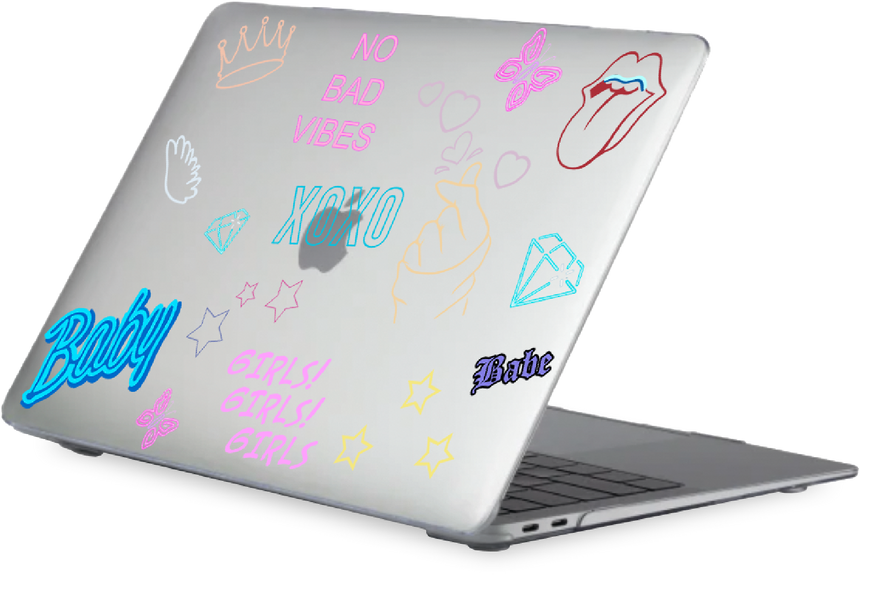 Oriental case transparent Macbook Air 13.3 2018-2020 M1 Neon (6.11) pr_0064106  in the online store Oriental Case in Kyiv from the Ukrainian brand Orientalcase ✅