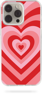 Oriental case iPhone 16 Pro transparent MagSafe case Hearts Pattern Red (18.8) pr_0073404  in the online store Oriental Case in Kyiv from the Ukrainian brand Orientalcase ✅