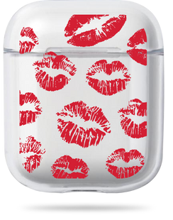 Чохол Oriental case прозорий силіконовий для AirPods 1/2 Love Red Lips (17.11) pr_0065634  купити в інтернет-магазині Oriental Case в Києві від українського бренду Orientalcase ✅