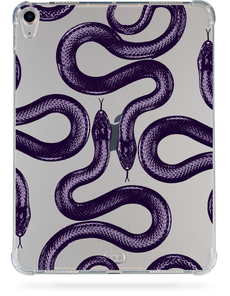 Oriental case iPad mini 6 (2021) transparent shockproof case Snakes Twise Deep Purple (8.12.2) pr_0066517  in the online store Oriental Case in Kyiv from the Ukrainian brand Orientalcase ✅