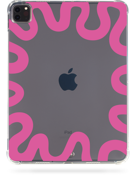 Oriental case iPad Pro 11 (2024) transparent shockproof case Wave Pink (7.1) pr_0066667  in the online store Oriental Case in Kyiv from the Ukrainian brand Orientalcase ✅