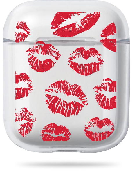 Oriental case transparent silicone case for AirPods 1/2 Love Red Lips (17.11) pr_0065634  in the online store Oriental Case in Kyiv from the Ukrainian brand Orientalcase ✅