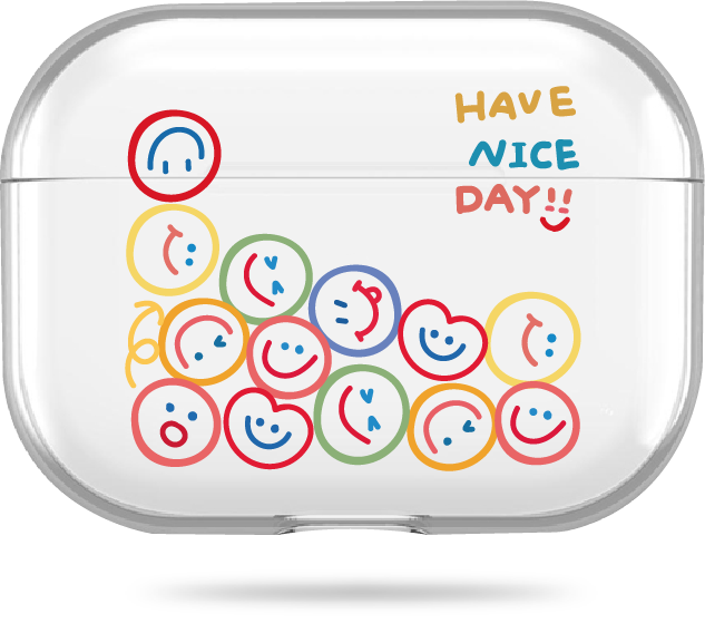 Чохол Oriental case прозорий силіконовий для AirPods Pro Smiles Have Nice Day (2.14) pr_0065834  купити в інтернет-магазині Oriental Case в Києві від українського бренду Orientalcase ✅