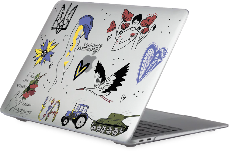 Чохол Oriental case прозорий Macbook Air 13.3 2018-2020 M1 UA Kohaymosia (19.69) pr_0064115  купити в інтернет-магазині Oriental Case в Києві від українського бренду Orientalcase ✅