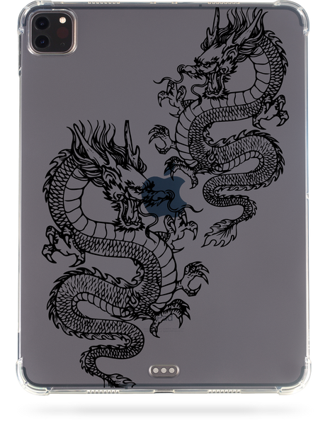 Чохол накладка Oriental case iPad Pro 12.9 (2022/2021/2020/2018) прозорий протиударний Dragons Black (5.1) pr_0066818  купити в інтернет-магазині Oriental Case в Києві від українського бренду Orientalcase ✅