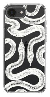 Oriental case iPhone 16e / 17e transparent silicone case Twice Snakes White (8.12.1) pr_0074179_16e17e in the online store Oriental Case in Kyiv from the Ukrainian brand Orientalcase ✅