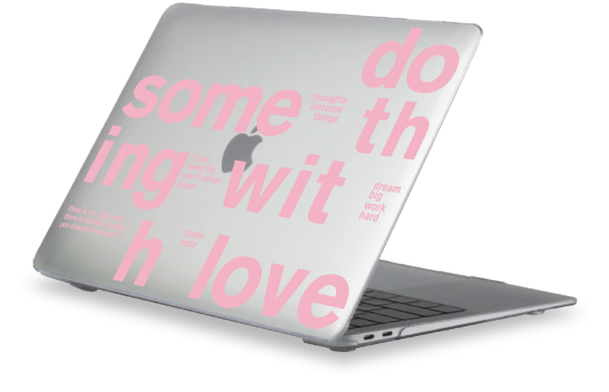 Oriental case transparent MacBook 12 (2015-2017) With Love Pink (11.37) pr_0065226  in the online store Oriental Case in Kyiv from the Ukrainian brand Orientalcase ✅