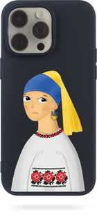 Чохол Oriental case iPhone 14 Plus чорний силіконовий Teplo.v Divchyna (19.65) pr_0050018  купити в інтернет-магазині Oriental Case в Києві від українського бренду Orientalcase ✅