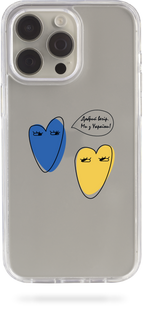 Чохол Oriental case iPhone 14 pro max прозорий пластиковий ROCK Stepanova Hearts (19.33) pr_0048058  купити в інтернет-магазині Oriental Case в Києві від українського бренду Orientalcase ✅