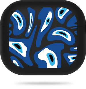 Чохол Oriental case чорний матовий силіконовий для AirPods 3 Wave Blue Eyes (6.20) pr_0065787  купити в інтернет-магазині Oriental Case в Києві від українського бренду Orientalcase ✅