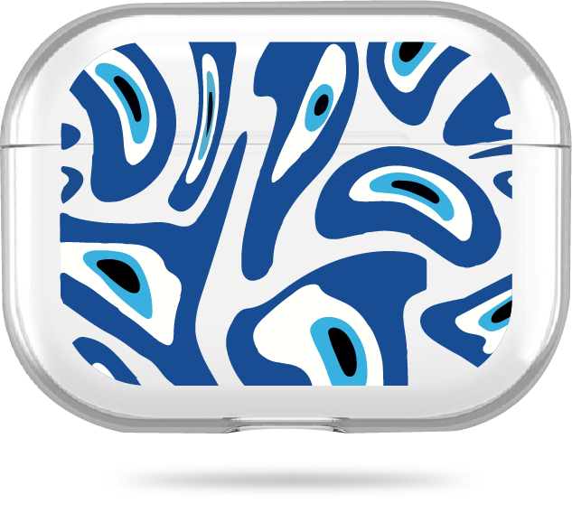 Oriental case transparent silicone case for AirPods Pro Wave Blue Eyes (6.20) pr_0065837  in the online store Oriental Case in Kyiv from the Ukrainian brand Orientalcase ✅