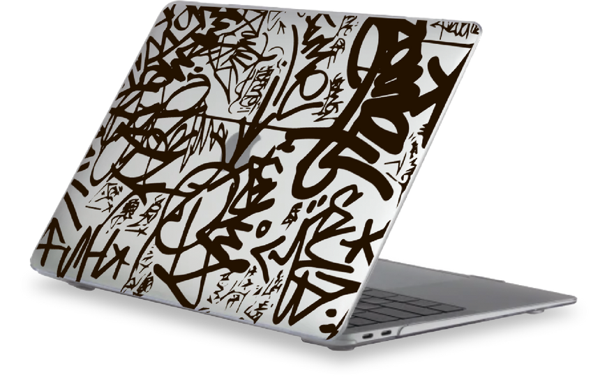 Чохол Oriental case прозорий MacBook Pro 15 (2012-2015) Graffiti Black (3.1) pr_0065361  купити в інтернет-магазині Oriental Case в Києві від українського бренду Orientalcase ✅