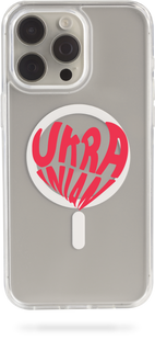 Чохол Oriental case iPhone 14 pro max прозорий MagSafe Go Sure Heart Ukrainian (19.34) pr_0047759  купити в інтернет-магазині Oriental Case в Києві від українського бренду Orientalcase ✅