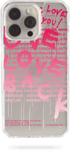 Oriental case iPhone 14 transparent plastic EVO case Give Love Back 2.0 Pink (13.23) pr_0050810  in the online store Oriental Case in Kyiv from the Ukrainian brand Orientalcase ✅