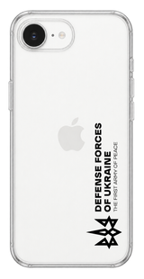 Oriental case iPhone 16e / 17e transparent silicone case Defence Forces Of Ukraine Black (30.3) pr_0074263_16e17e in the online store Oriental Case in Kyiv from the Ukrainian brand Orientalcase ✅