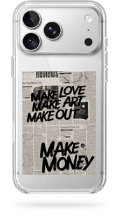 Чохол Oriental case iPhone 18 pro max прозорий пластиковий ROCK MAKE Love Art Out Black (11.51) pr_0049 купити в інтернет-магазині Oriental Case в Києві від українського бренду Orientalcase ✅