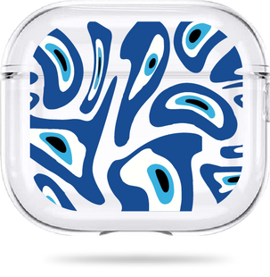 Oriental case transparent silicone case for AirPods 3 Wave Blue Eyes (6.20) pr_0065738  in the online store Oriental Case in Kyiv from the Ukrainian brand Orientalcase ✅