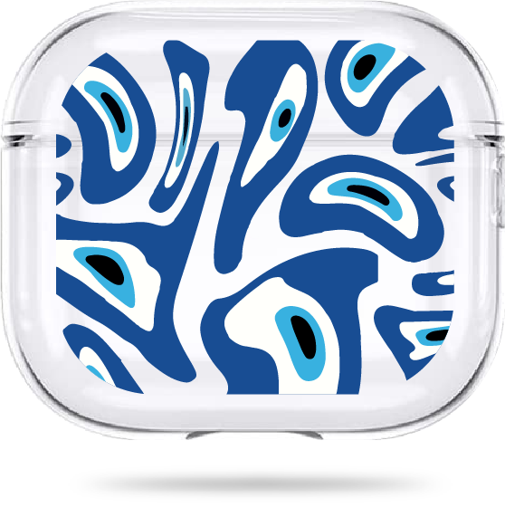 Oriental case transparent silicone case for AirPods 3 Wave Blue Eyes (6.20) pr_0065738  in the online store Oriental Case in Kyiv from the Ukrainian brand Orientalcase ✅