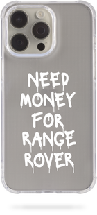 Oriental case iPhone 15 Plus transparent silicone shockproof case Need Money For RANGE ROVER White (31.7.2) pr_0043512  in the online store Oriental Case in Kyiv from the Ukrainian brand Orientalcase ✅