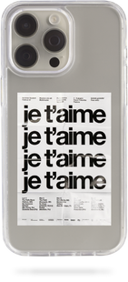 Oriental case iPhone 15 pro transparent plastic ROCK case Je Taime Black (10.14) pr_0042716  in the online store Oriental Case in Kyiv from the Ukrainian brand Orientalcase ✅