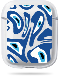 Oriental case transparent silicone case for AirPods 1/2 Wave Blue Eyes (6.20) pr_0065639  in the online store Oriental Case in Kyiv from the Ukrainian brand Orientalcase ✅