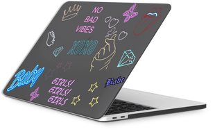 Чохол Oriental case чорний матовий Macbook Air 13.3 2018-2020 M1 Neon (6.11) pr_0064170  купити в інтернет-магазині Oriental Case в Києві від українського бренду Orientalcase ✅