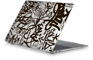 Oriental case transparent MacBook Air 15.3 M2 | M3 (2023-2025) Graffiti Black (3.1) pr_0080239  in the online store Oriental Case in Kyiv from the Ukrainian brand Orientalcase ✅
