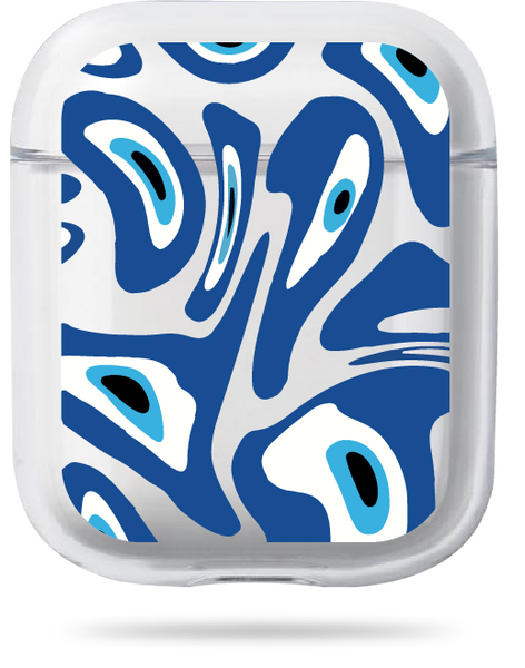 Oriental case transparent silicone case for AirPods 1/2 Wave Blue Eyes (6.20) pr_0065639  in the online store Oriental Case in Kyiv from the Ukrainian brand Orientalcase ✅