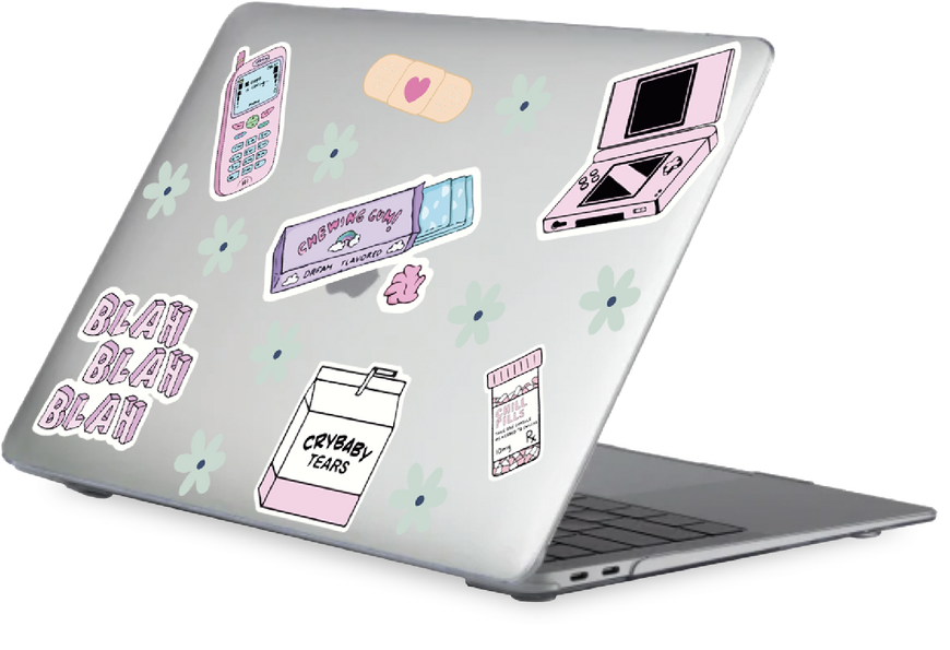 Чохол Oriental case прозорий MacBook Pro 16 (2019-2020) Stickers Pink (6.9) pr_0064758  купити в інтернет-магазині Oriental Case в Києві від українського бренду Orientalcase ✅