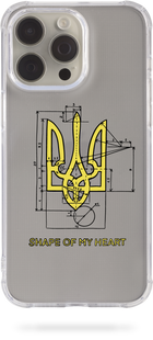 Oriental case iPhone 16 Pro Max transparent silicone shockproof case Shape Of My Heart (19.37) pr_0071292  in the online store Oriental Case in Kyiv from the Ukrainian brand Orientalcase ✅