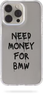 Чохол Oriental case iPhone 12 Pro Max прозорий силіконовий протиударний Need Money For BMW Black (31.1) pr_0058391  купити в інтернет-магазині Oriental Case в Києві від українського бренду Orientalcase ✅