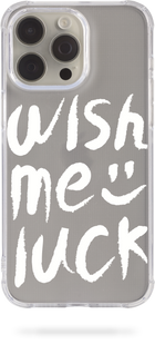 Чохол Oriental case iPhone 14 pro max прозорий силіконовий протиударний Wish Me Luck White (11.35) pr_0047061  купити в інтернет-магазині Oriental Case в Києві від українського бренду Orientalcase ✅