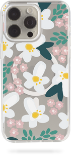 Чохол Oriental case iPhone 14 pro max прозорий MagSafe Flowers Jasmine (1.14) pr_0047611  купити в інтернет-магазині Oriental Case в Києві від українського бренду Orientalcase ✅