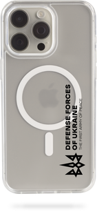 Чохол Oriental case iPhone 14 plus прозорий MagSafe Defence Forces Of Ukraine Black (30.3) pr_0049321  купити в інтернет-магазині Oriental Case в Києві від українського бренду Orientalcase ✅