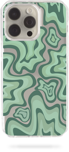 Oriental case iPhone 16 Pro Max transparent plastic EVO case Wave Pattern Green (6.21) pr_0071459  in the online store Oriental Case in Kyiv from the Ukrainian brand Orientalcase ✅