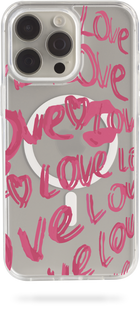 Oriental case iPhone 16 Pro transparent MagSafe case Love Lipstick Pink (17.6) pr_0073411  in the online store Oriental Case in Kyiv from the Ukrainian brand Orientalcase ✅