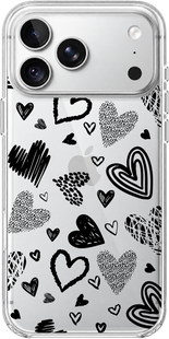 Чохол Oriental case iPhone 18 pro max прозорий пластиковий ROCK HEARTS Black (18.16) Bordo (18.16.3) купити в інтернет-магазині Oriental Case в Києві від українського бренду Orientalcase ✅