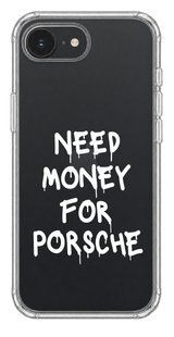 Чохол Oriental case iPhone 16e / 17e прозорий силіконовий протиударний Need Money For PORSCHE White (31.8.2) pr_0074513_16e17e купити в інтернет-магазині Oriental Case в Києві від українського бренду Orientalcase ✅