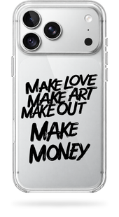 Чохол Oriental case iPhone 18 pro max прозорий пластиковий ROCK MAKE Love Art Out Text Black (11.52) pr_0052 купити в інтернет-магазині Oriental Case в Києві від українського бренду Orientalcase ✅
