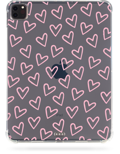 Чохол накладка Oriental case iPad Pro 12.9 (2022/2021/2020/2018) прозорий (with Pencil holder) Heart Spring Pink (18.14) pr_0066824  купити в інтернет-магазині Oriental Case в Києві від українського бренду Orientalcase ✅