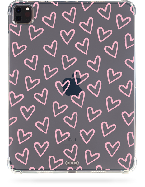 Чохол накладка Oriental case iPad Pro 12.9 (2022/2021/2020/2018) прозорий (with Pencil holder) Heart Spring Pink (18.14) pr_0066824  купити в інтернет-магазині Oriental Case в Києві від українського бренду Orientalcase ✅