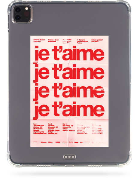 Oriental case iPad Pro 13 (2024) transparent shockproof case Je Taime pr_0066875  in the online store Oriental Case in Kyiv from the Ukrainian brand Orientalcase ✅