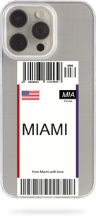 Чохол Oriental case iPhone 12 Pro Max прозорий силіконовий Ticket Miami (14.21) pr_0058344  купити в інтернет-магазині Oriental Case в Києві від українського бренду Orientalcase ✅