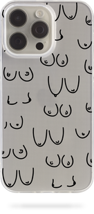 Чохол Oriental case iPhone 14 pro прозорий силіконовий Boobs 2.0 Black (6.2) pr_0063723  купити в інтернет-магазині Oriental Case в Києві від українського бренду Orientalcase ✅