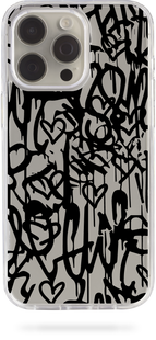 Oriental case iPhone 13 mini transparent plastic ROCK case Graffiti Love 3.0 Black (3.4) pr_0061823  in the online store Oriental Case in Kyiv from the Ukrainian brand Orientalcase ✅