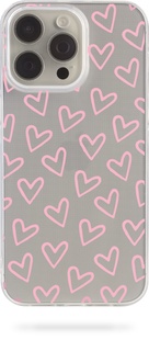 Чохол Oriental case iPhone XR прозорий силіконовий Heart Spring Pink (18.14) pr_0068412  купити в інтернет-магазині Oriental Case в Києві від українського бренду Orientalcase ✅