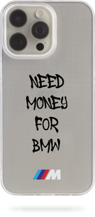 Чохол Oriental case iPhone 15 Plus прозорий силіконовий Need_Money2.0_BMW_M Black (31.11) pr_0043212  купити в інтернет-магазині Oriental Case в Києві від українського бренду Orientalcase ✅