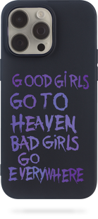 Oriental case iPhone 16 Plus black silicone case Good Girls (11.41) Purple (11.41) pr_0070526  in the online store Oriental Case in Kyiv from the Ukrainian brand Orientalcase ✅