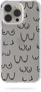 Oriental case iPhone 11 transparent silicone shockproof case Boobs 2.0 Black (6.2) pr_0068131  in the online store Oriental Case in Kyiv from the Ukrainian brand Orientalcase ✅